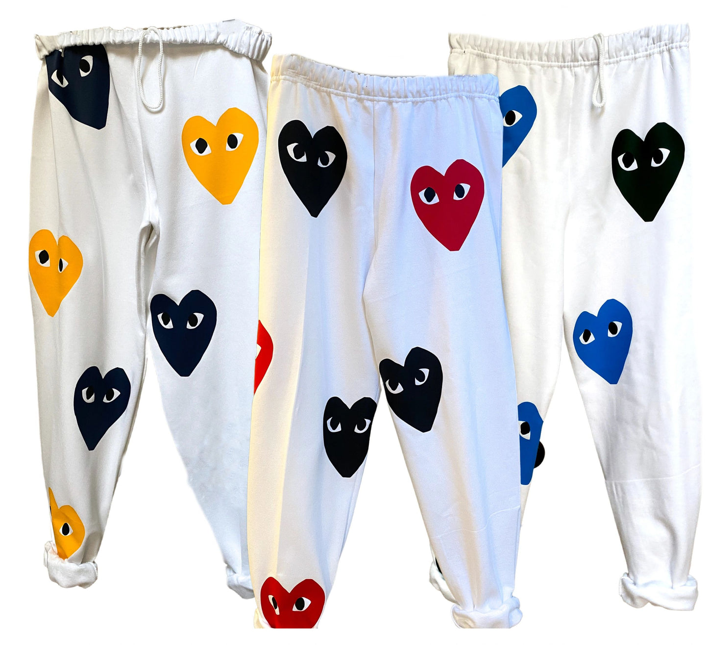 The "CDG" Custom Only Hearts Sweatpants