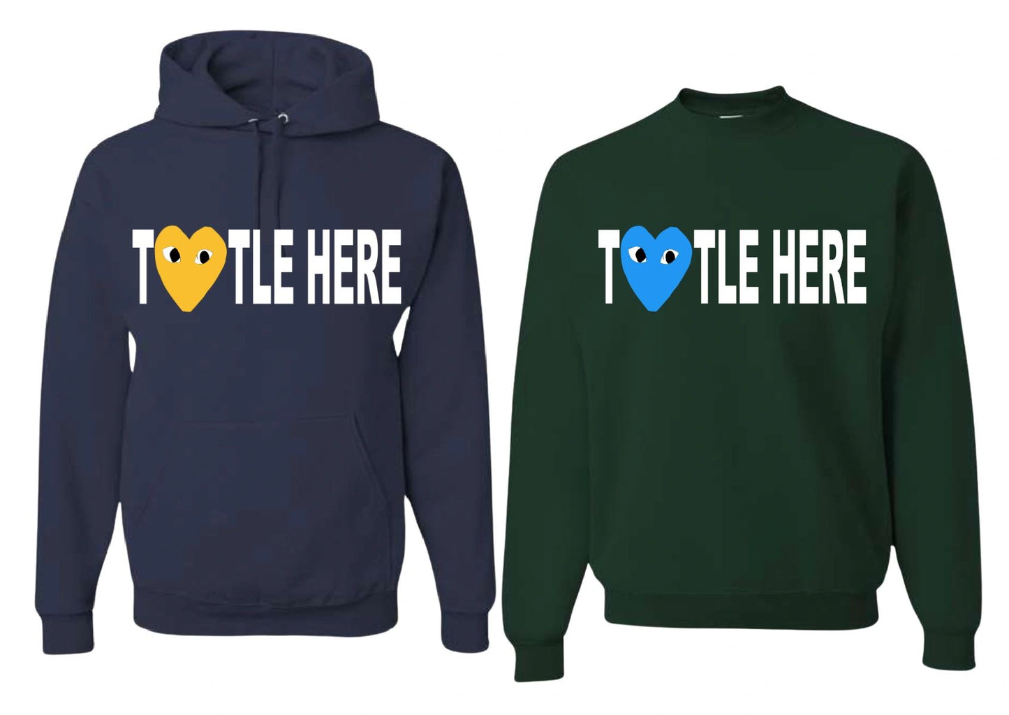 The "CDG" Custom Hoodie or Crew (Full Length or Cropped)