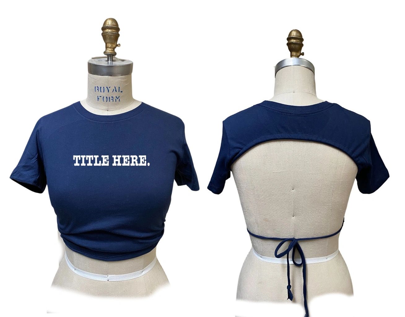 The "Sloane" Custom Tie Back Crop Tee