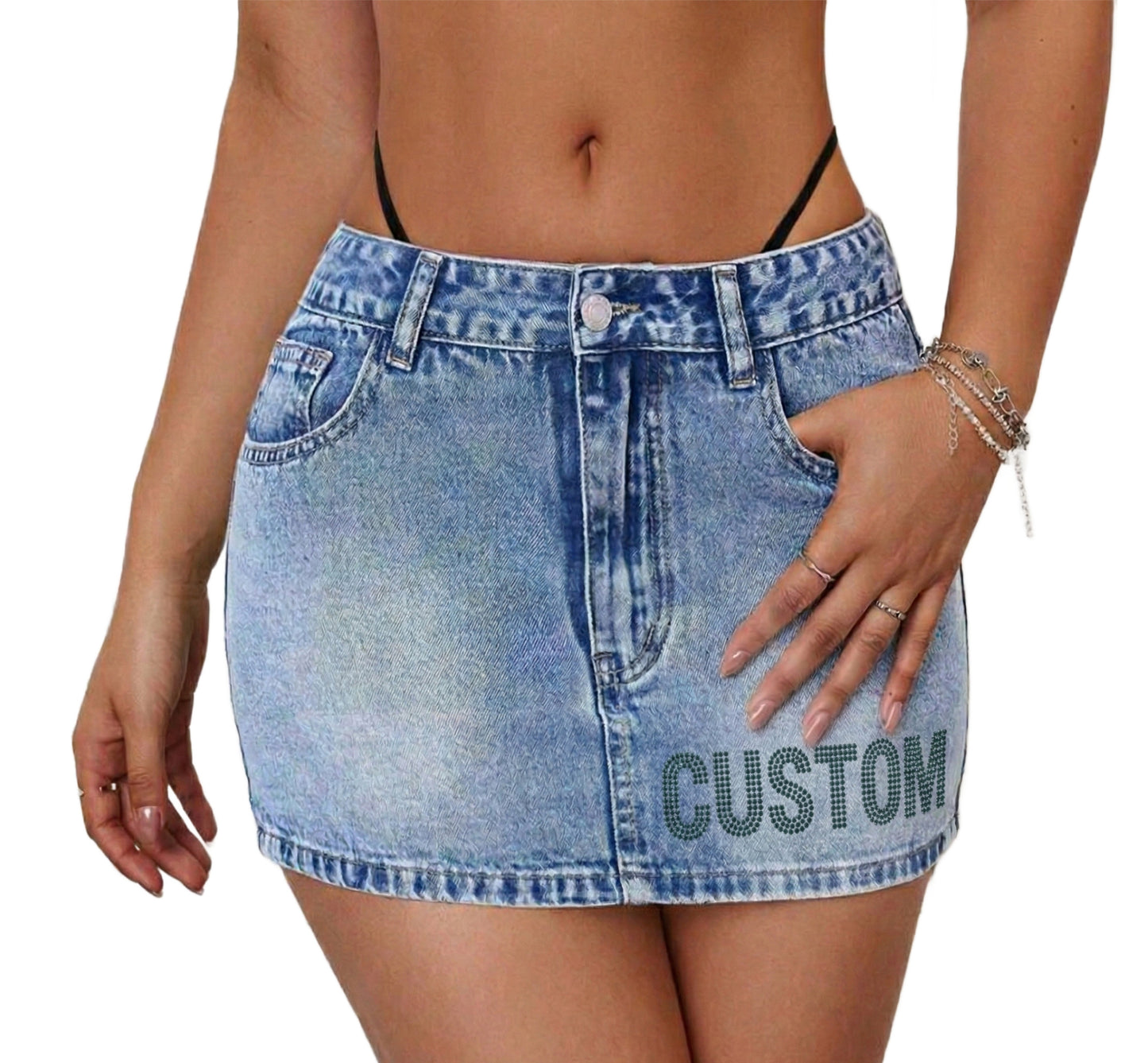 The Low Waist "Bling Title" Skirt