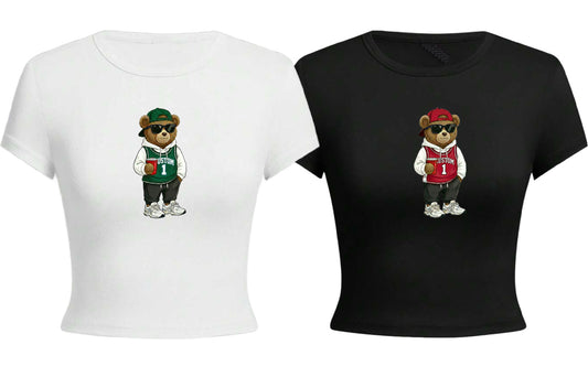 The "Tailgate" teddy Cropped tee
