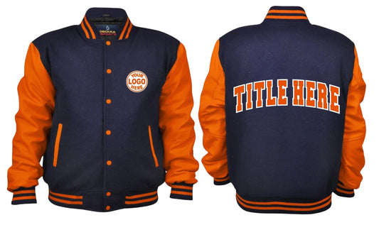 The "Classic" Varsity Jacket with Leather Sleeves