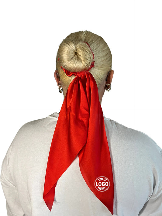 The Satin "Scarf Scrunchie" with Long Tail Bow Knot