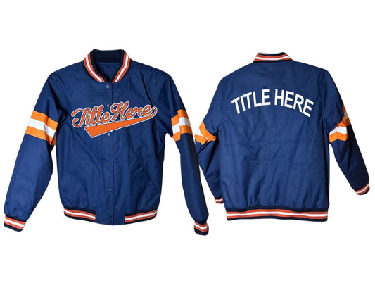 The "Design your own Jacket" Style 1 With Stitched Titles and Optional Number